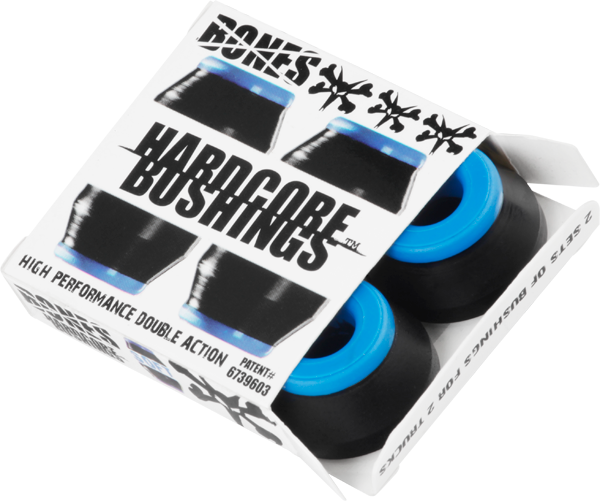 BONES HARDCORE 4PC SOFT BLACK/BLUE BUSHINGS