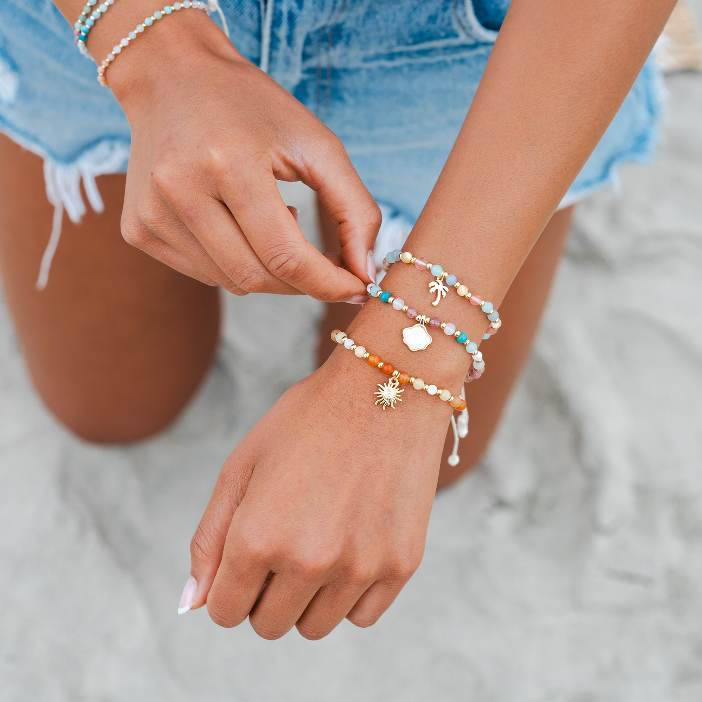 Lotus and Luna - Stay Breezy Florida Charm Bracelet