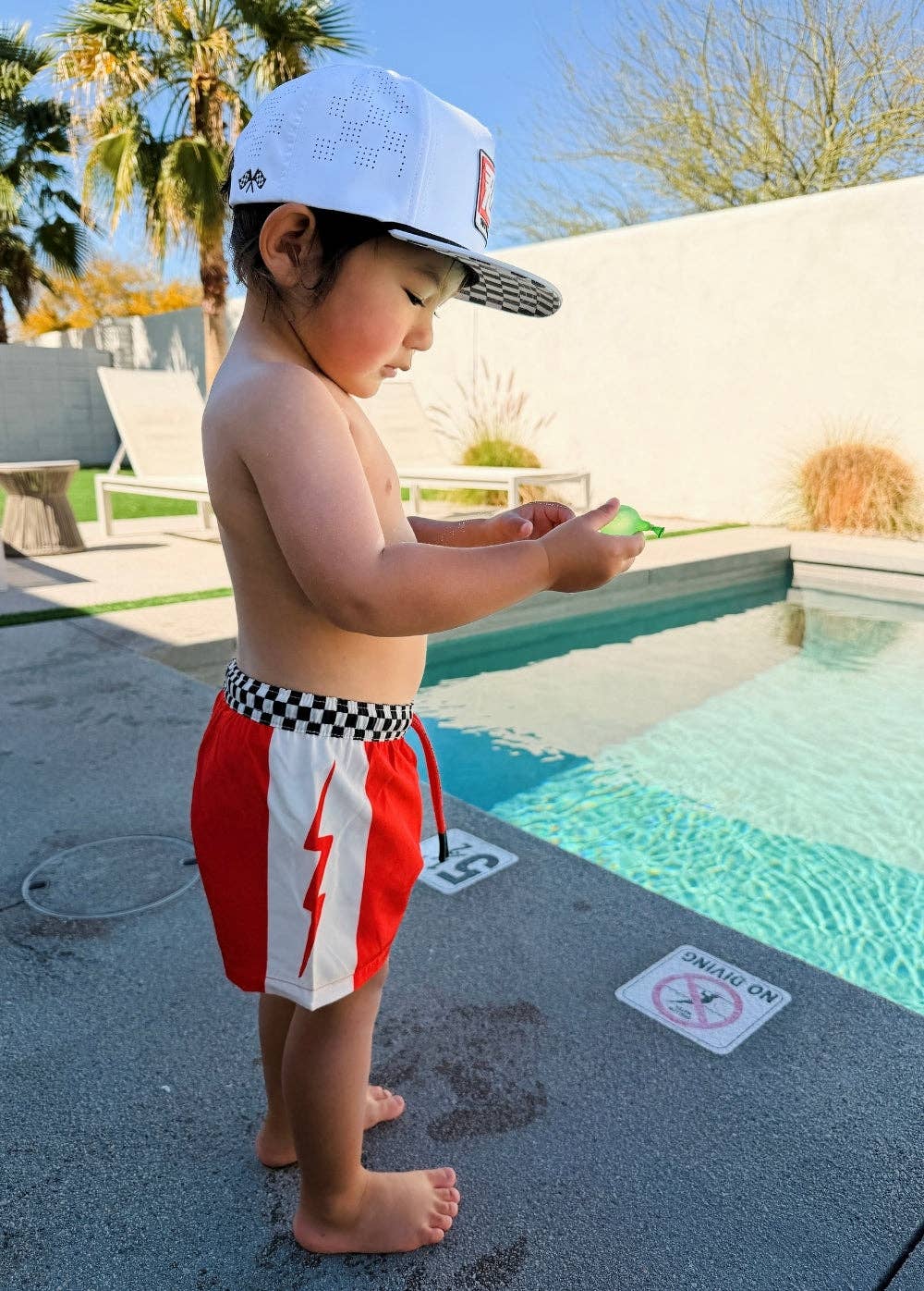 Little Trouble - Electric Boardies Red