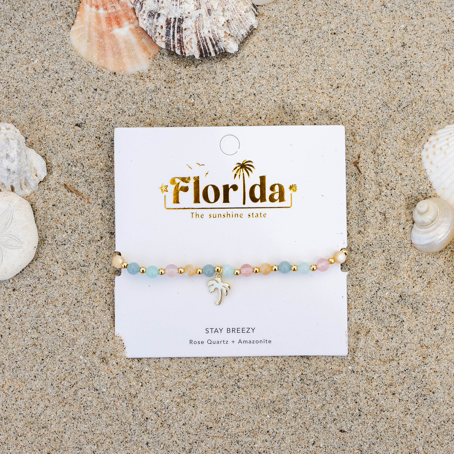 Lotus and Luna - Stay Breezy Florida Charm Bracelet