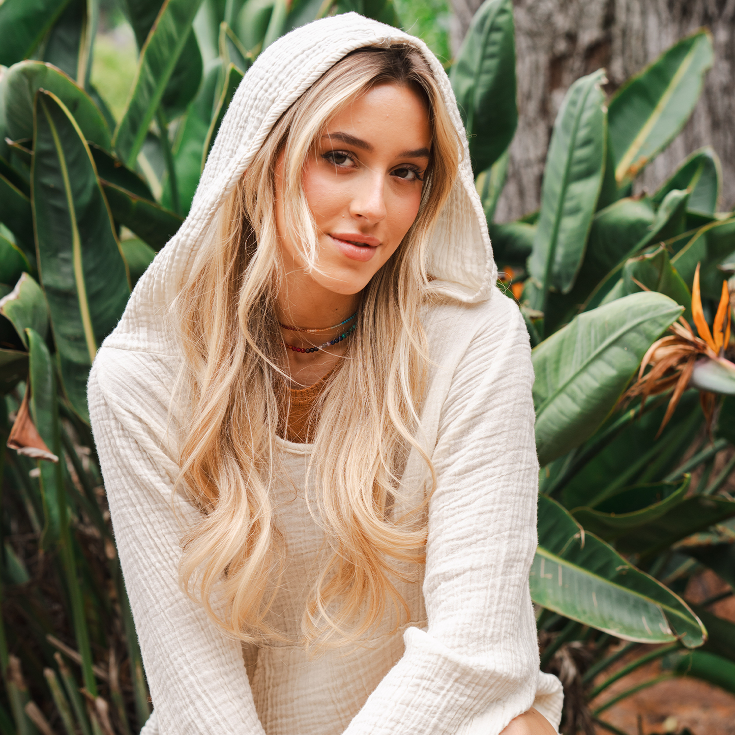 Lotus and Luna - Cream Baja Pullover Hoodie