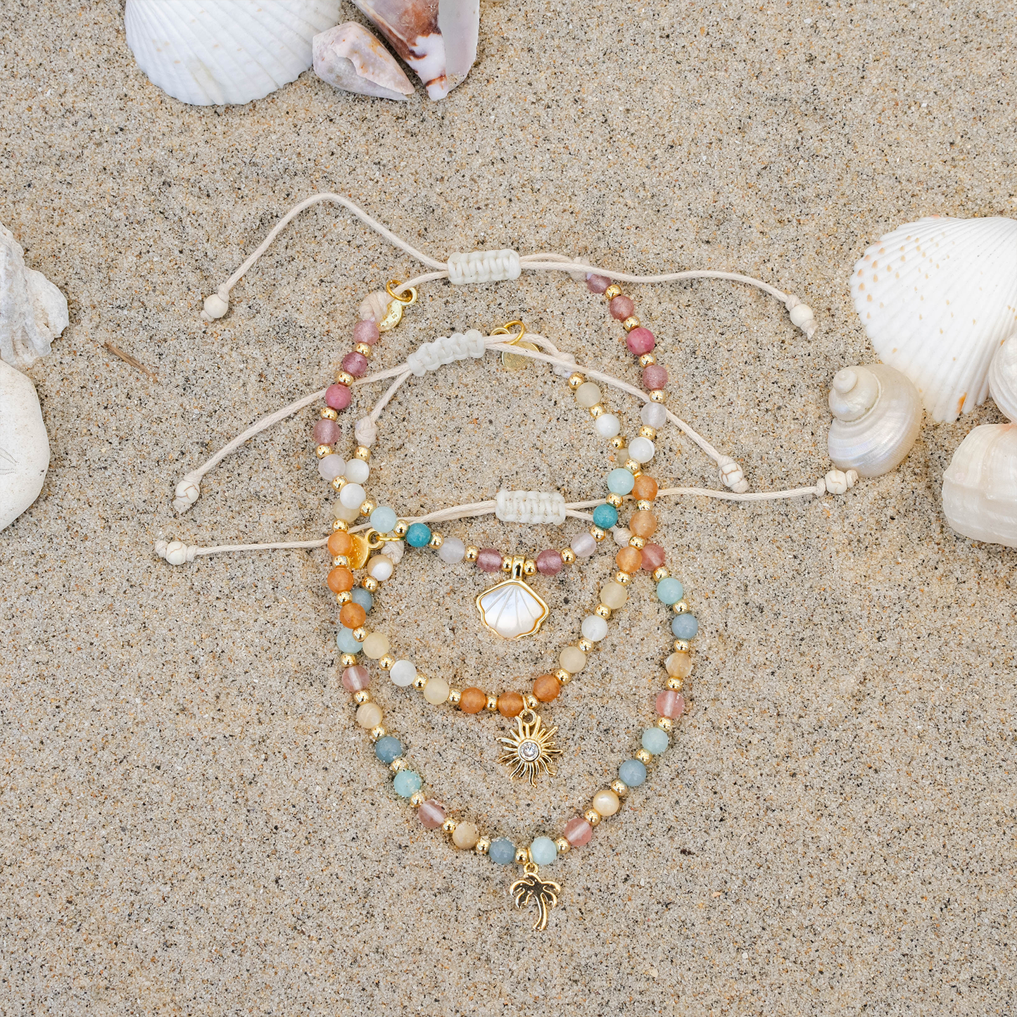 Lotus and Luna - Stay Breezy Florida Charm Bracelet