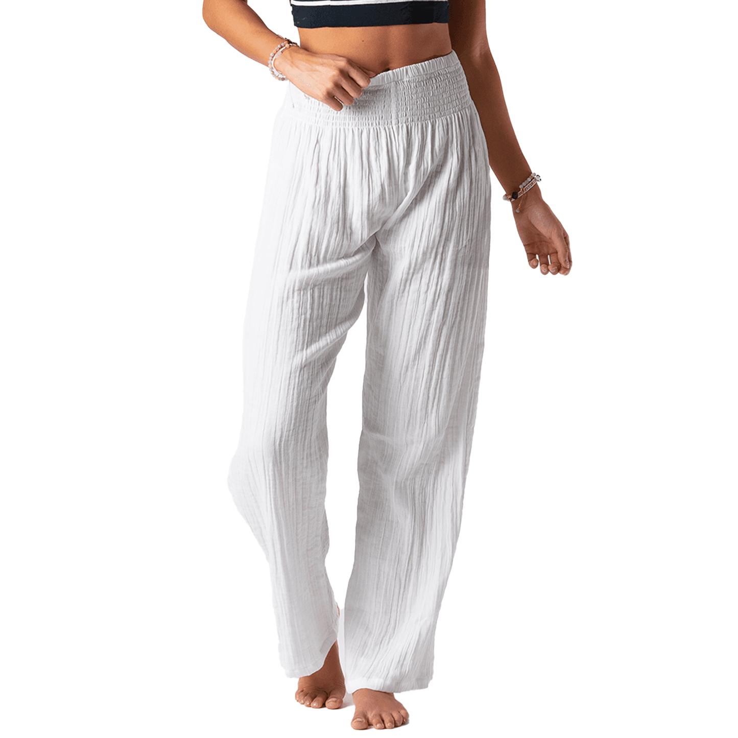 Lotus and Luna Wide Leg Cotton Pants