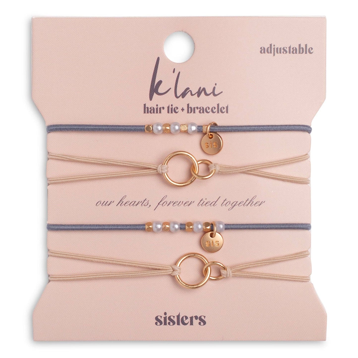 K'Lani hair tie bracelets - Sisters Sharable Hair Tie Bracelets