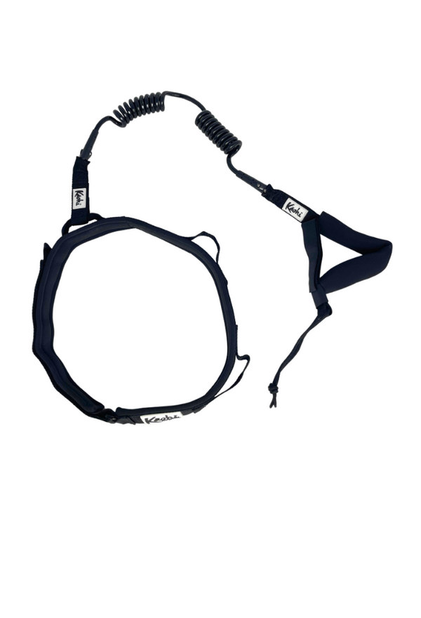 Kāohi Combo: Double Coil 8mm Leash + Padded Black Belt