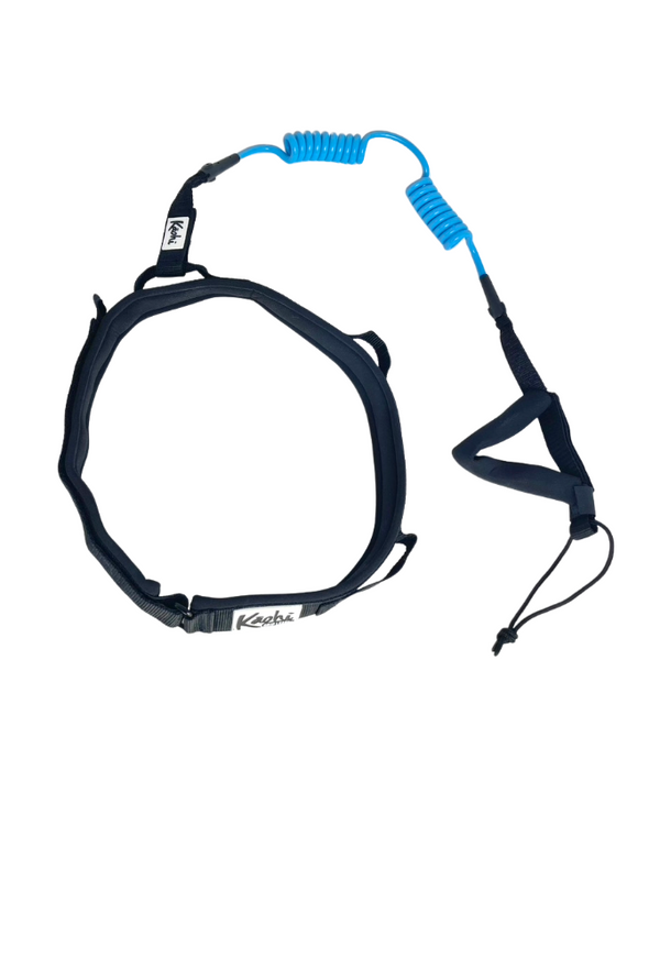 Kāohi Combo: Double Coil 8mm Leash + Padded Black Belt