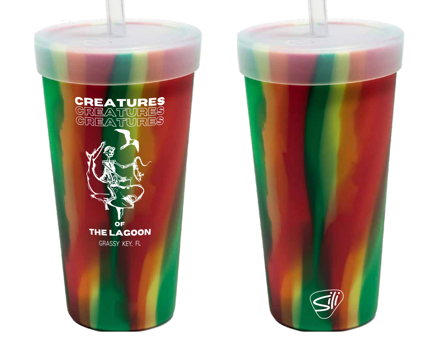 Creatures of the Lagoon Straw Silipint Tumbler 22oz