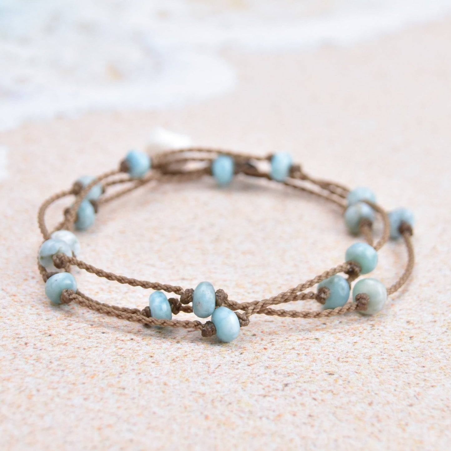 Tula Blue Larimar Rondelle Riptide Bracelet