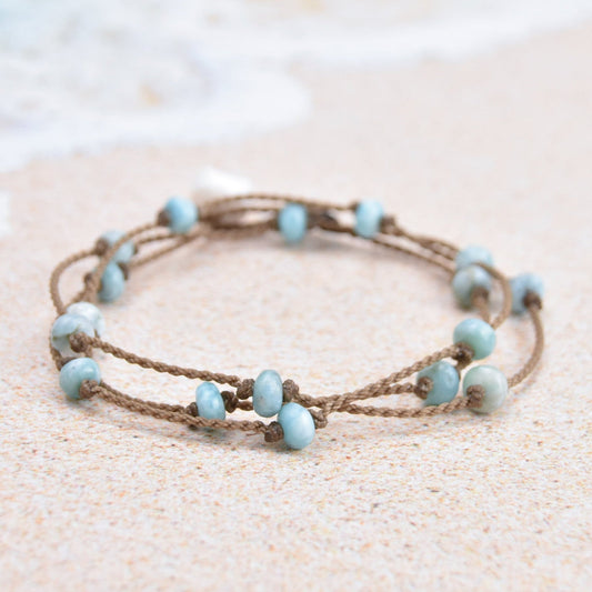 Tula Blue Larimar Rondelle Riptide Bracelet