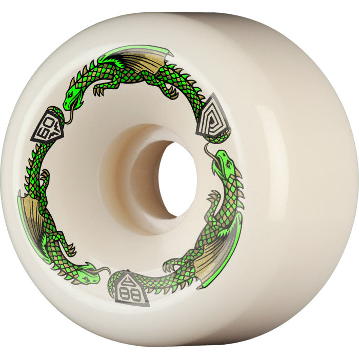 Powell Peralta Dragons 88A - Bomber Symmetrical Shape - Extra Wide Ride Patch - 60mm x 40mm 88A Bomber Skateboard Wheels
