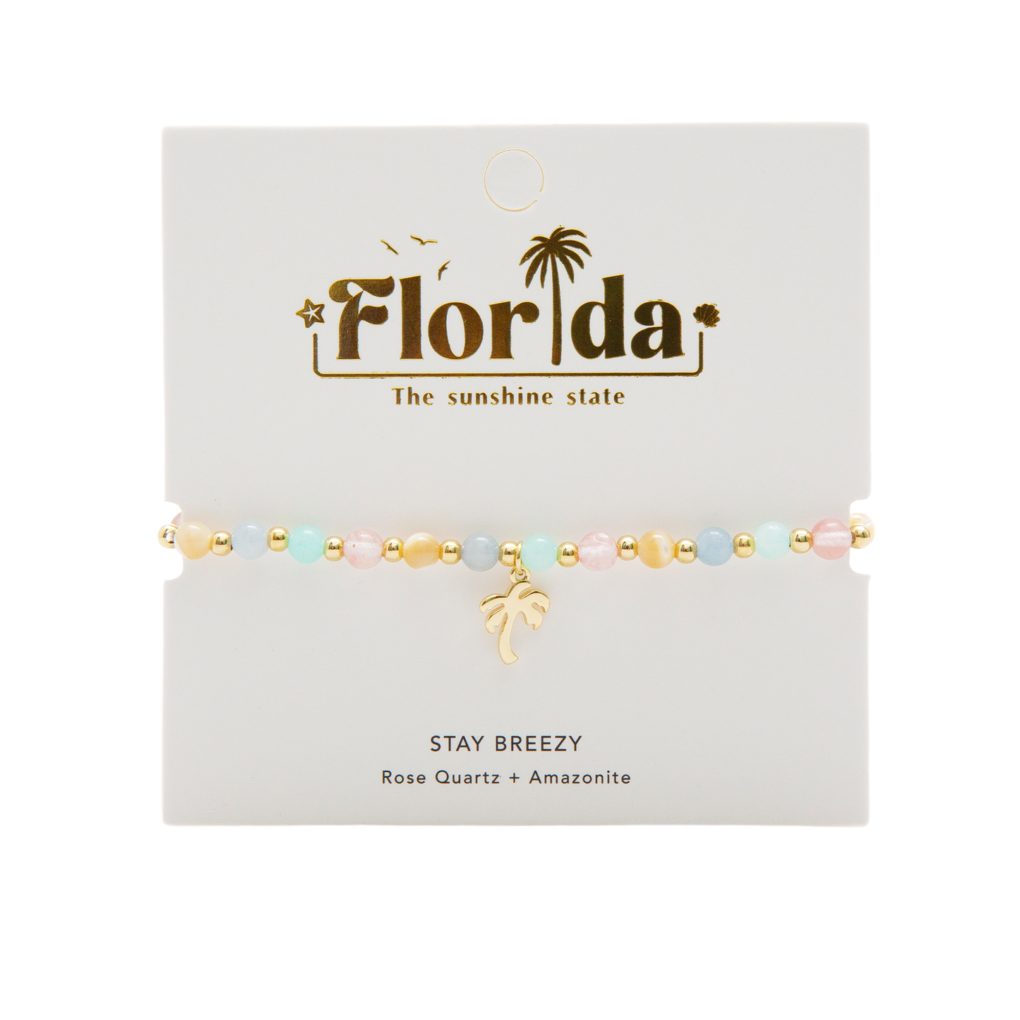 Lotus and Luna - Stay Breezy Florida Charm Bracelet