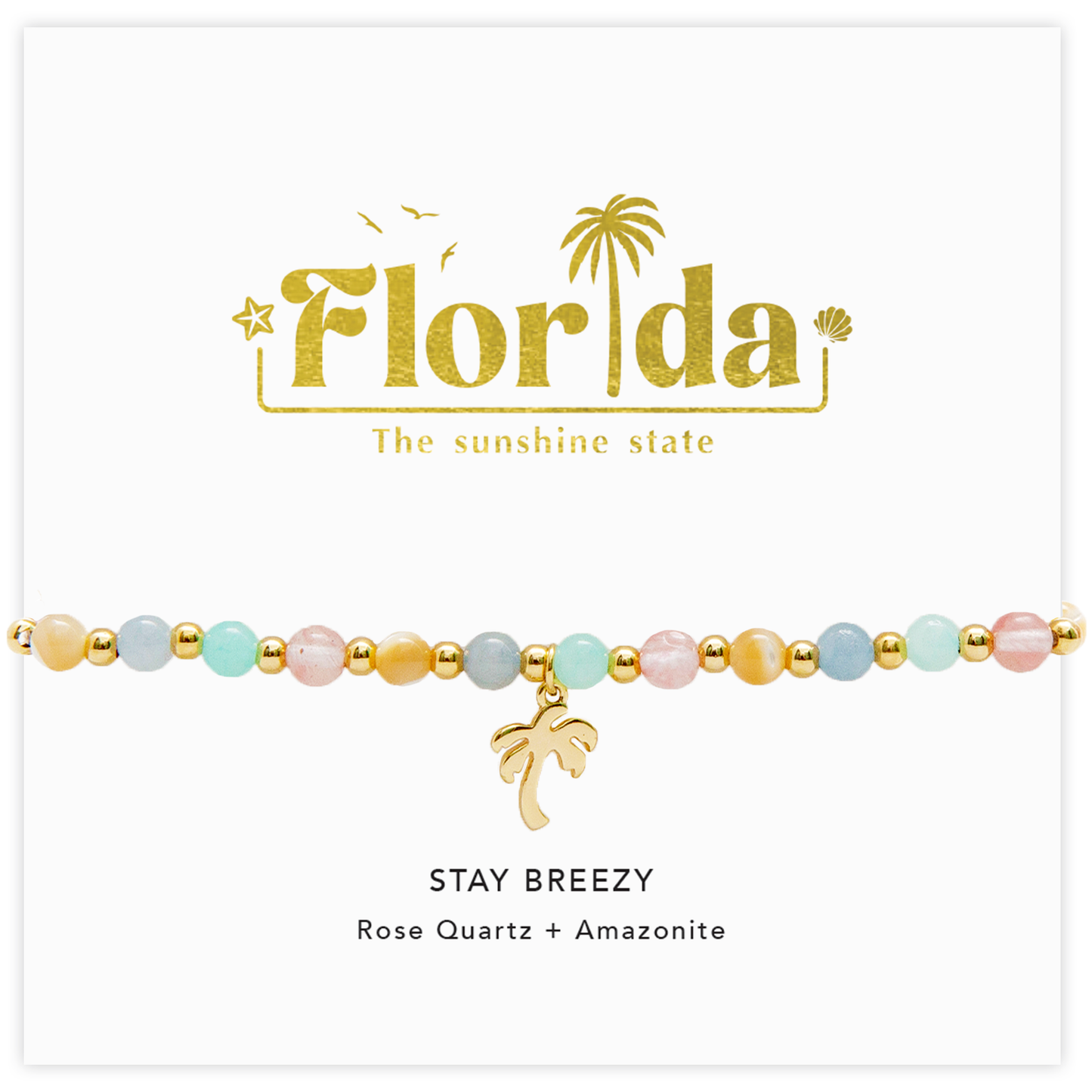 Lotus and Luna - Stay Breezy Florida Charm Bracelet