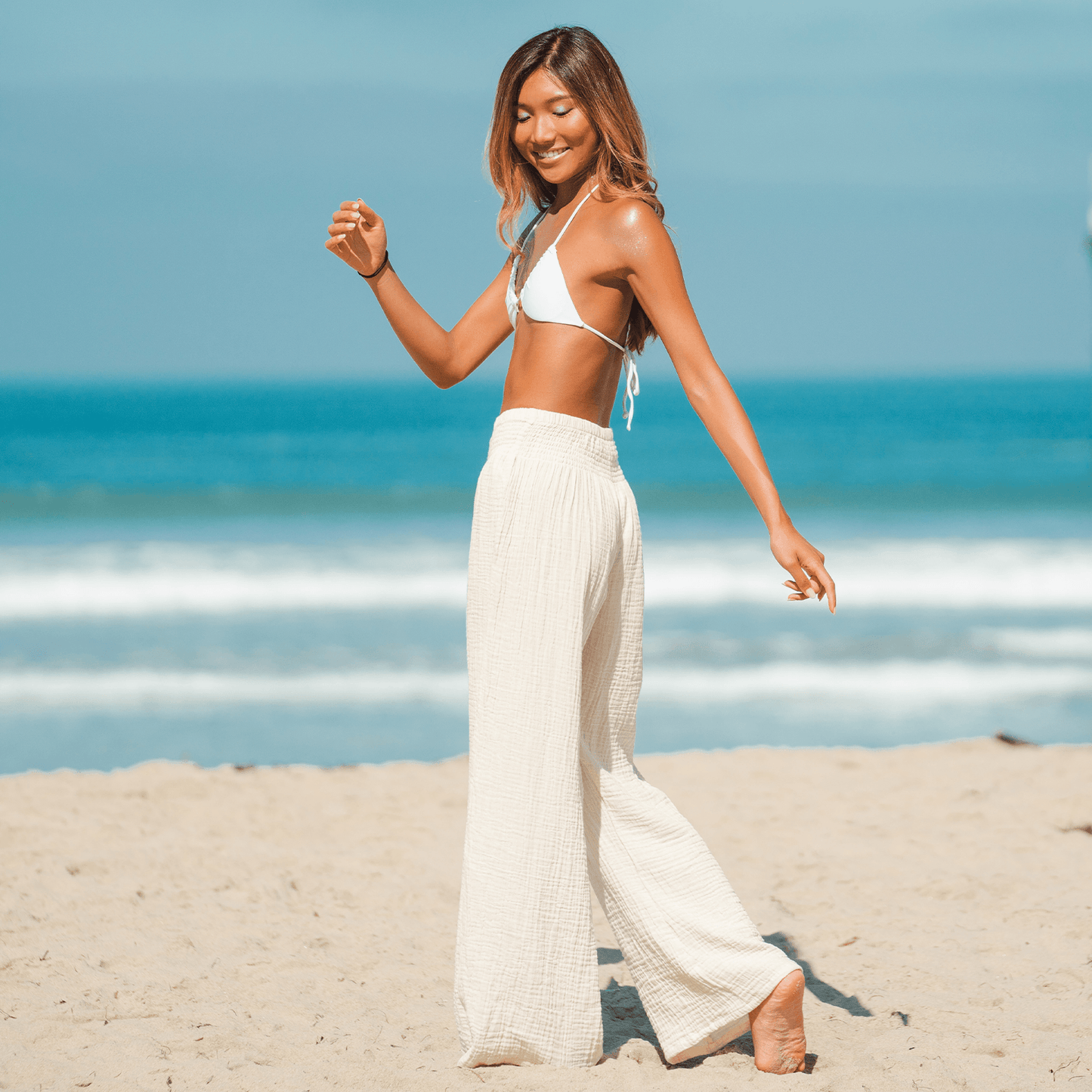 Lotus and Luna Wide Leg Cotton Pants
