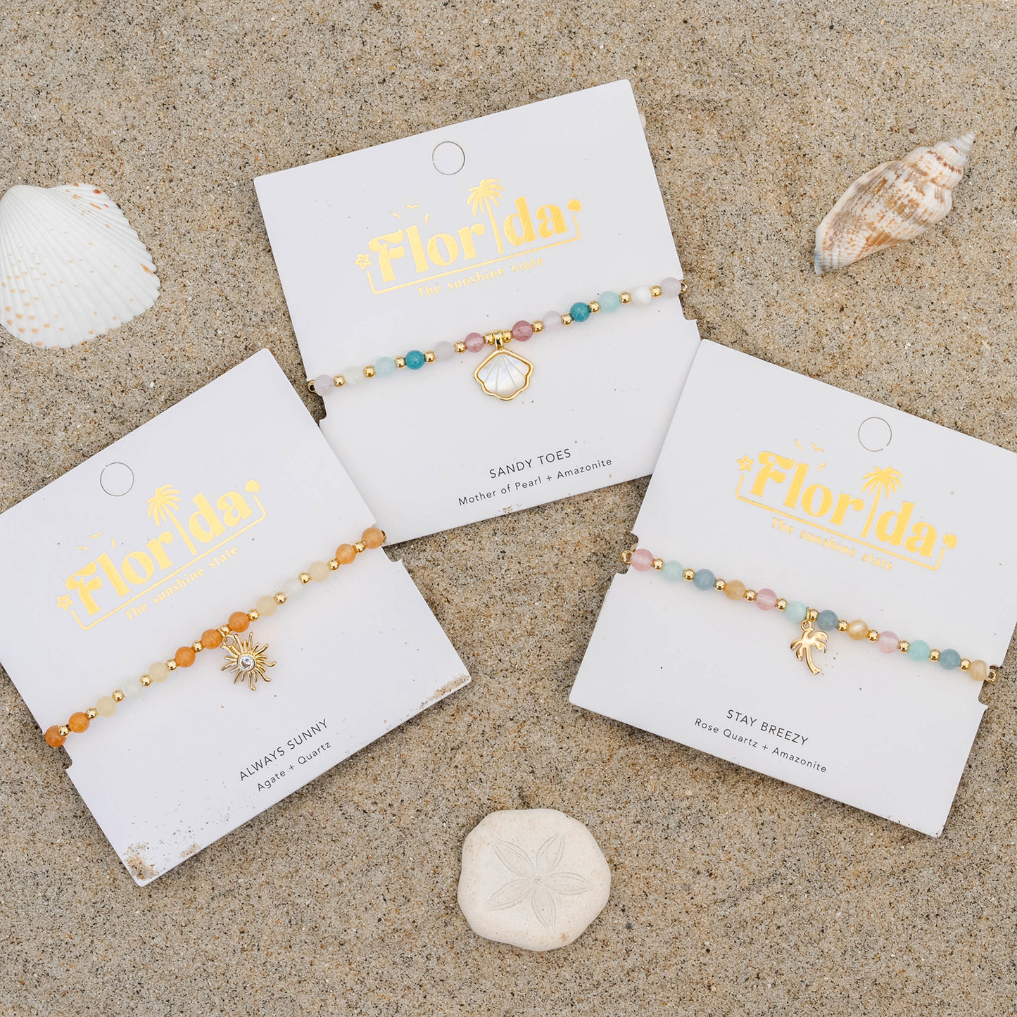 Lotus and Luna - Stay Breezy Florida Charm Bracelet
