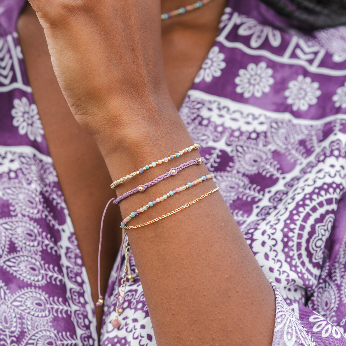 Lotus and Luna - Chakra Namaste Bracelet
