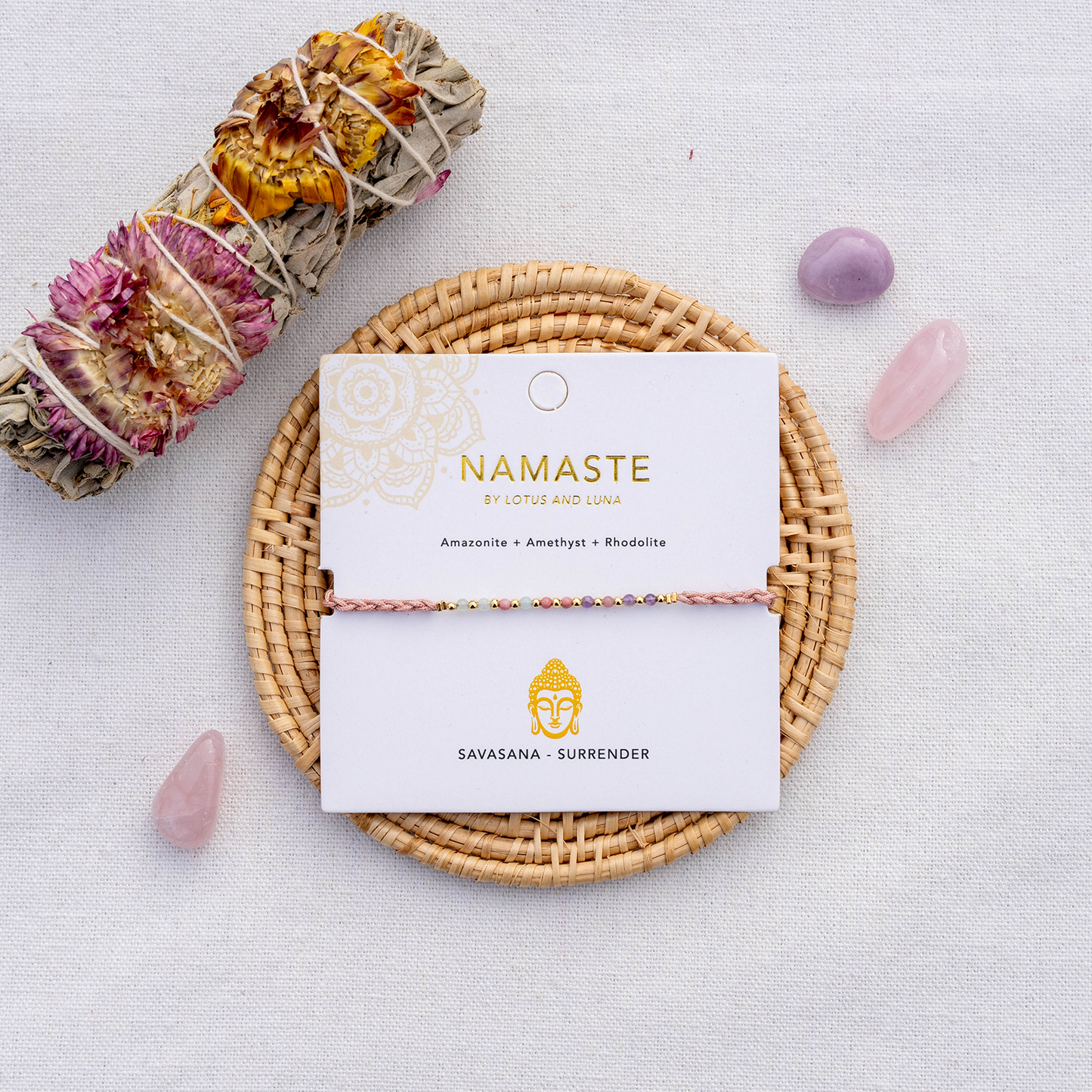 Lotus and Luna - Savasana Namaste Bracelet