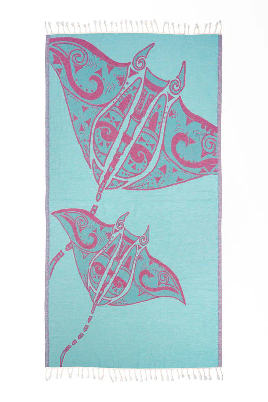 Sun Drunk Manta Ray Turkish Towel