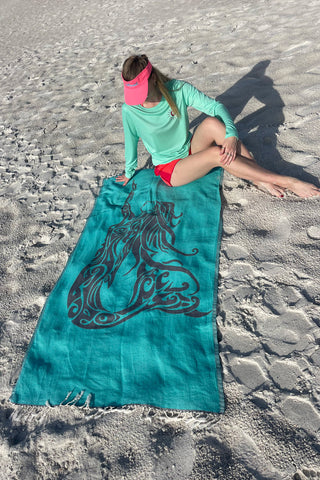 Sun Drunk Mermaid Turkish Towel