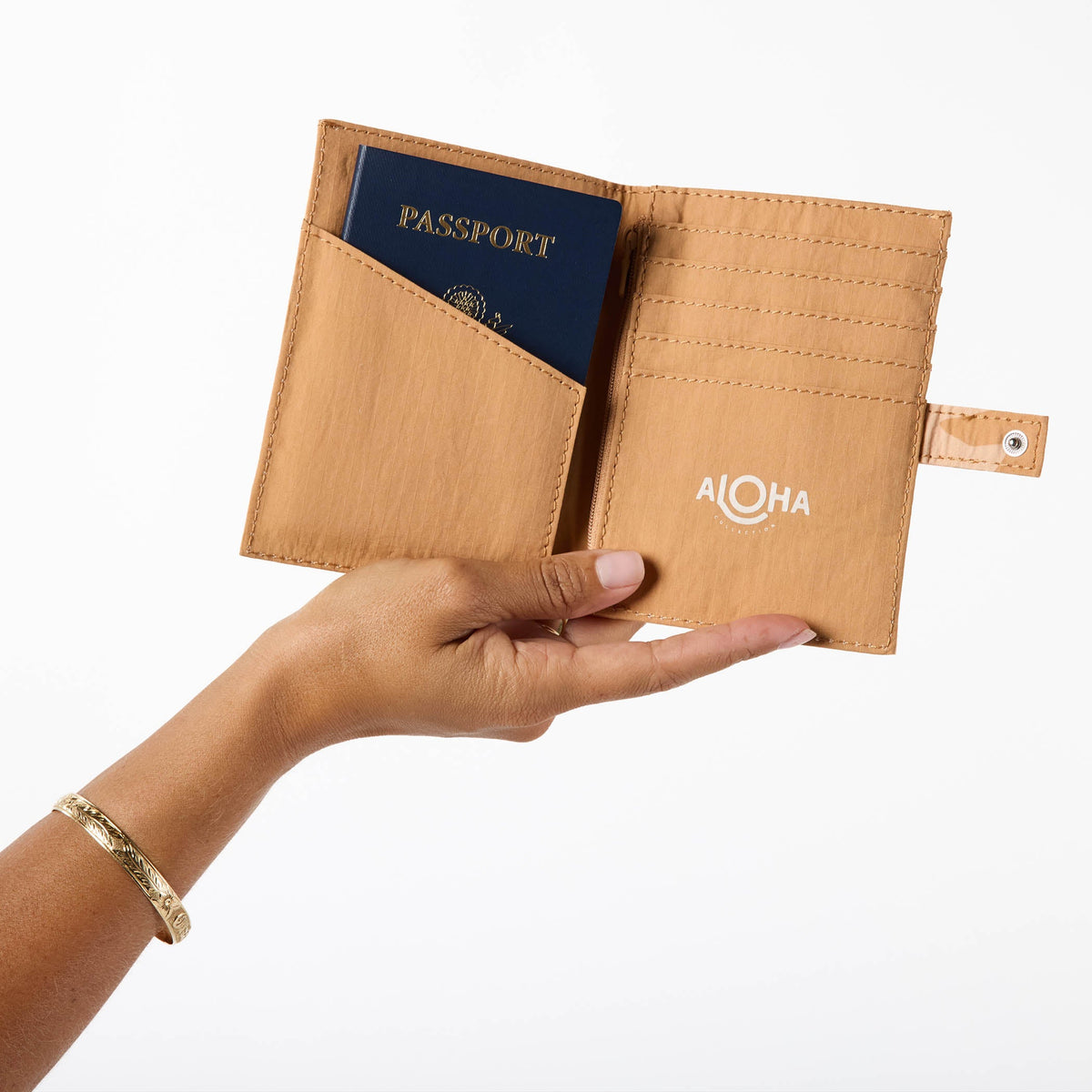 Adrift Passport Holder in Camel