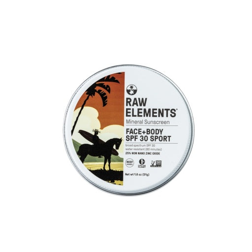 RAW ELEMENTS MIKE FIELD FACE & BODY SPF 30 TIN 1.8 OZ