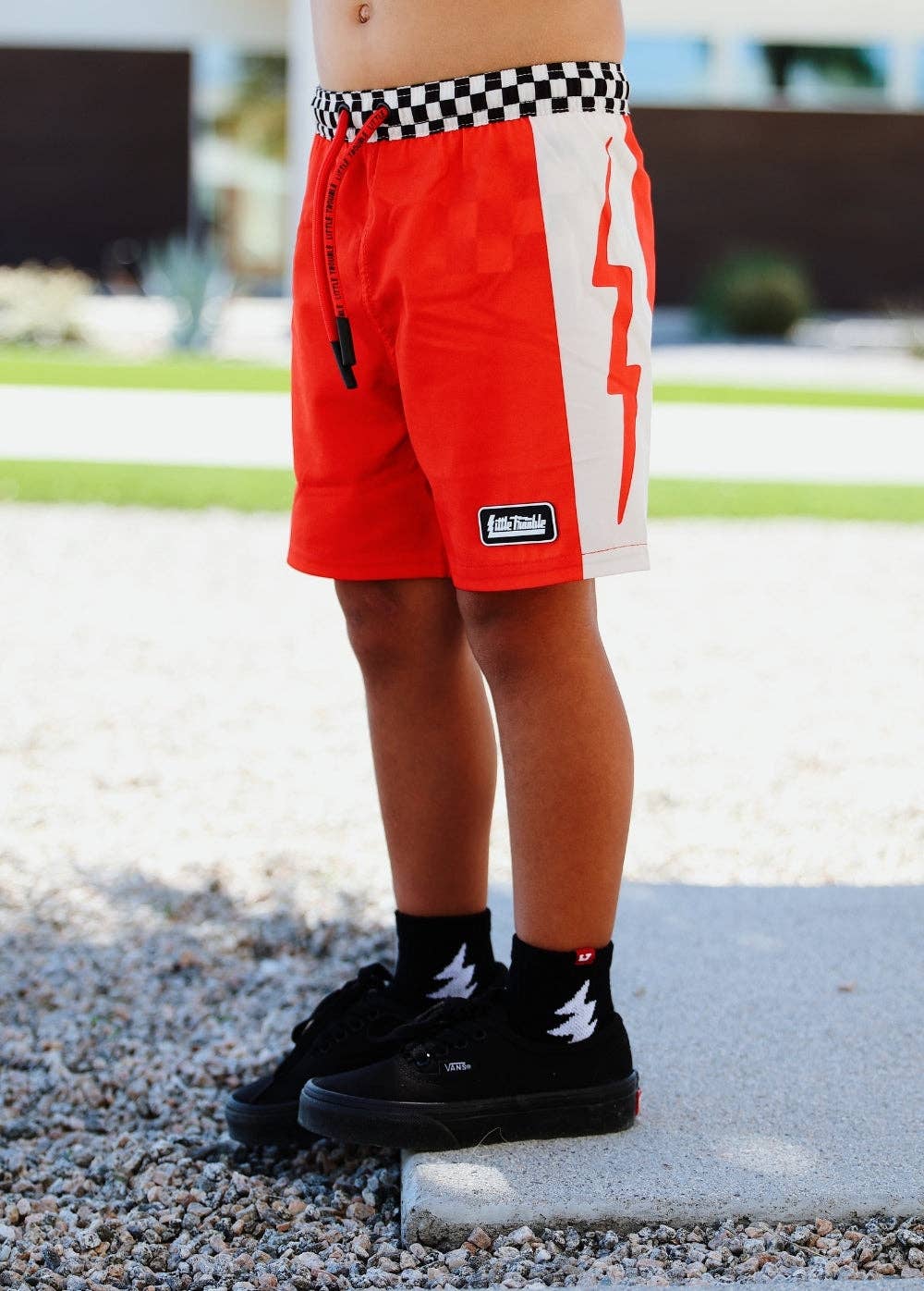 Little Trouble - Electric Boardies Red