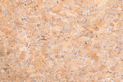 KORK Cork Earrings - Round Stud Silvered