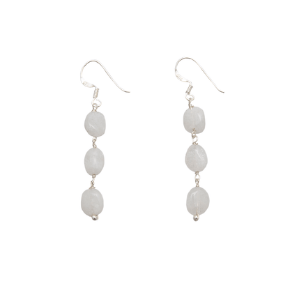 Lotus and Luna - Moonstone Waterfall Earrings