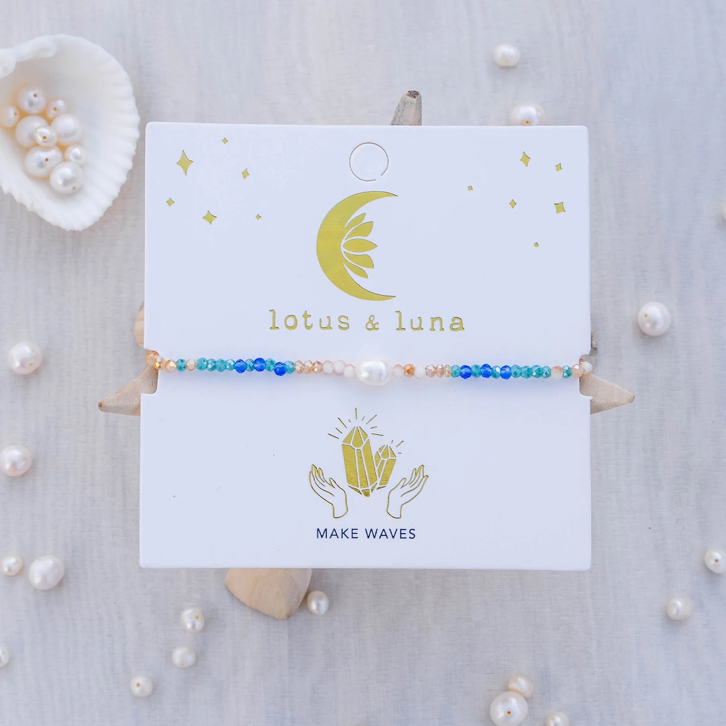 Lotus and Luna Goddess Bracelets