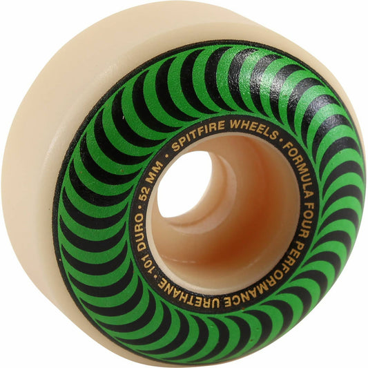Spitfire Skate Wheels 52mm F4 101a Classic Swirl White/Green