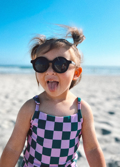 Little Trouble Pink Punch Checkers One Piece