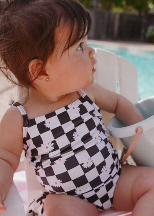 Little Trouble Daisy Checkers One-Piece