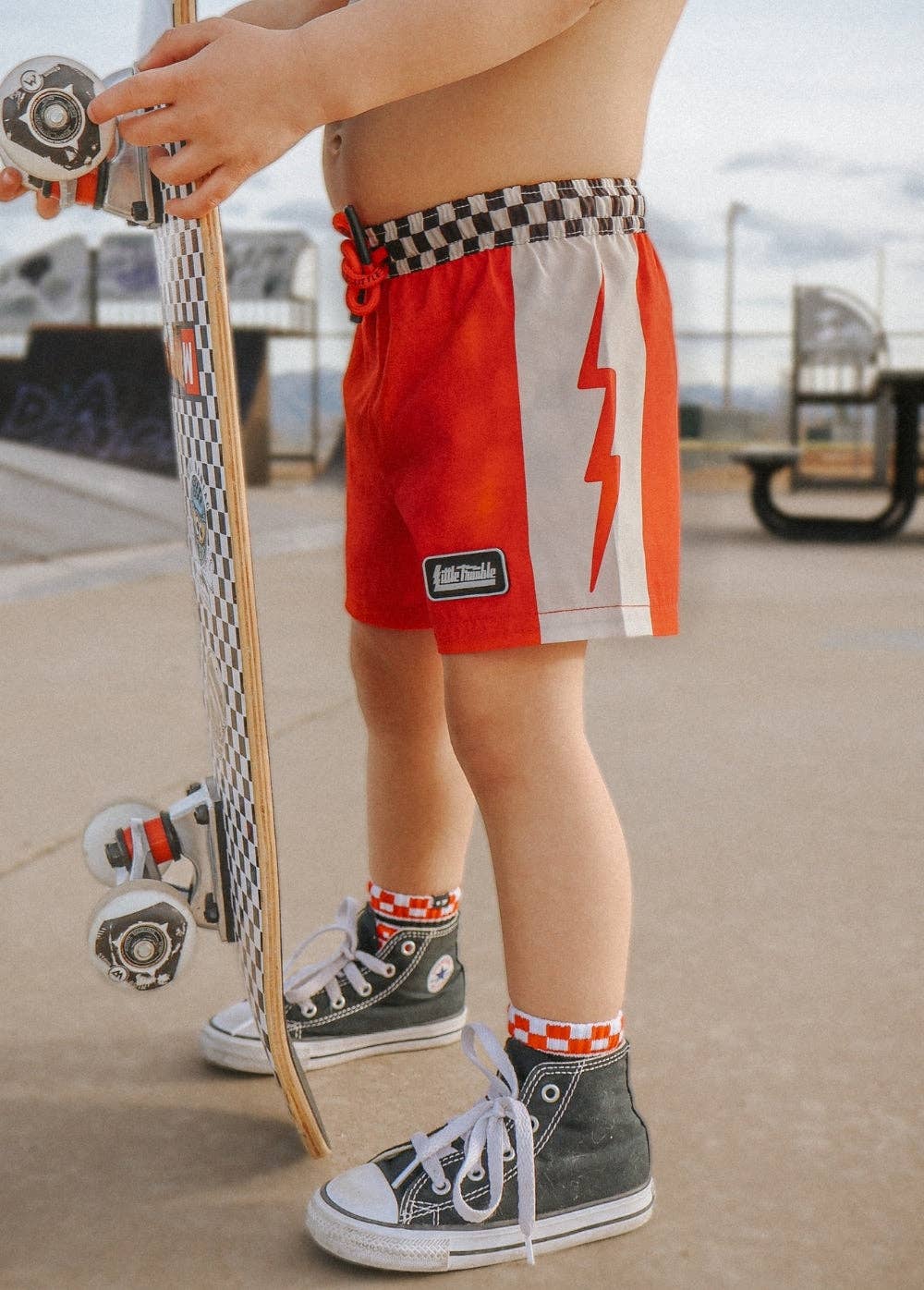 Little Trouble - Electric Boardies Red