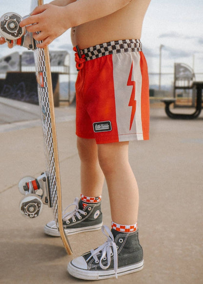 Little Trouble - Electric Boardies Red