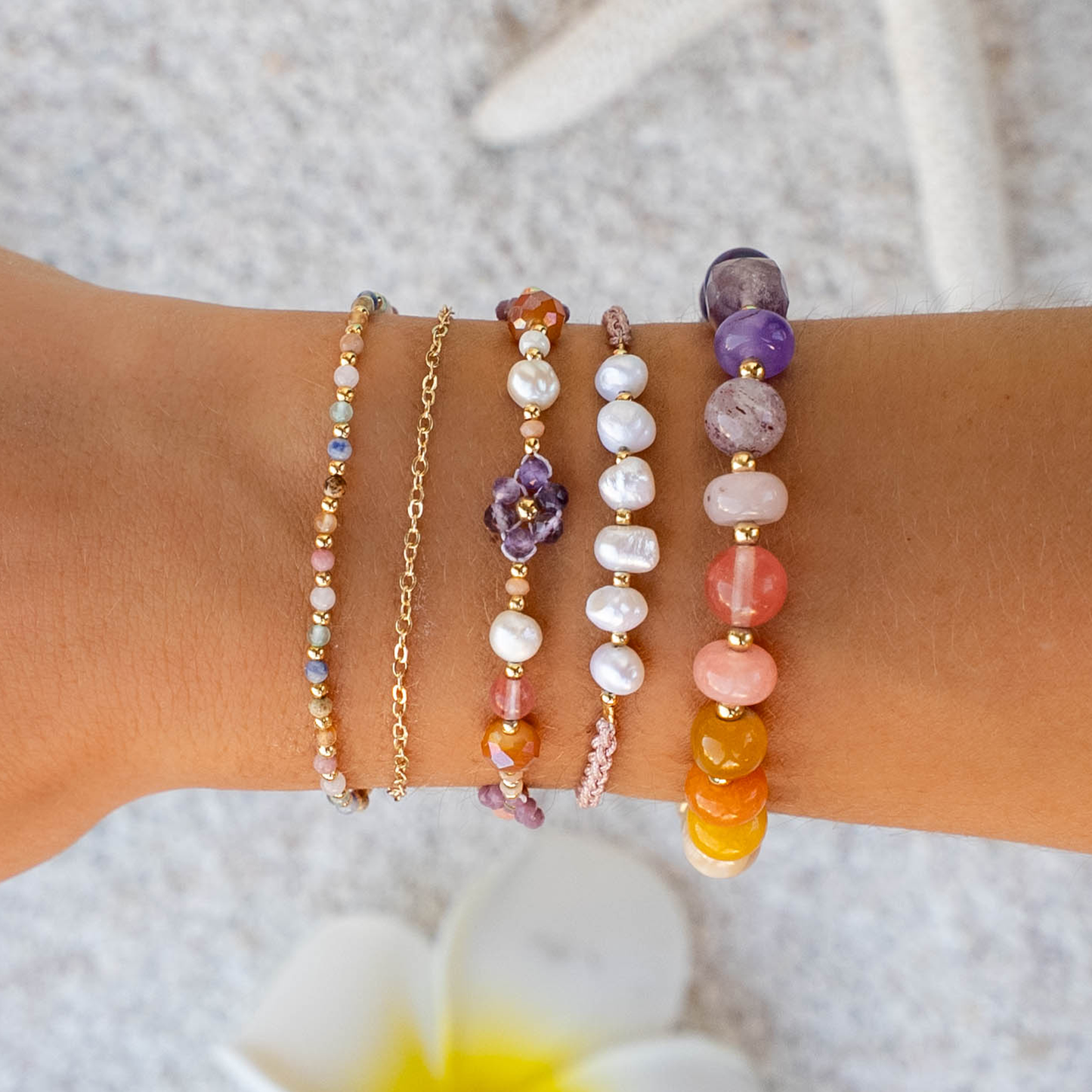 Lotus and Luna - Chase Sunsets Statement Healing Bracelet