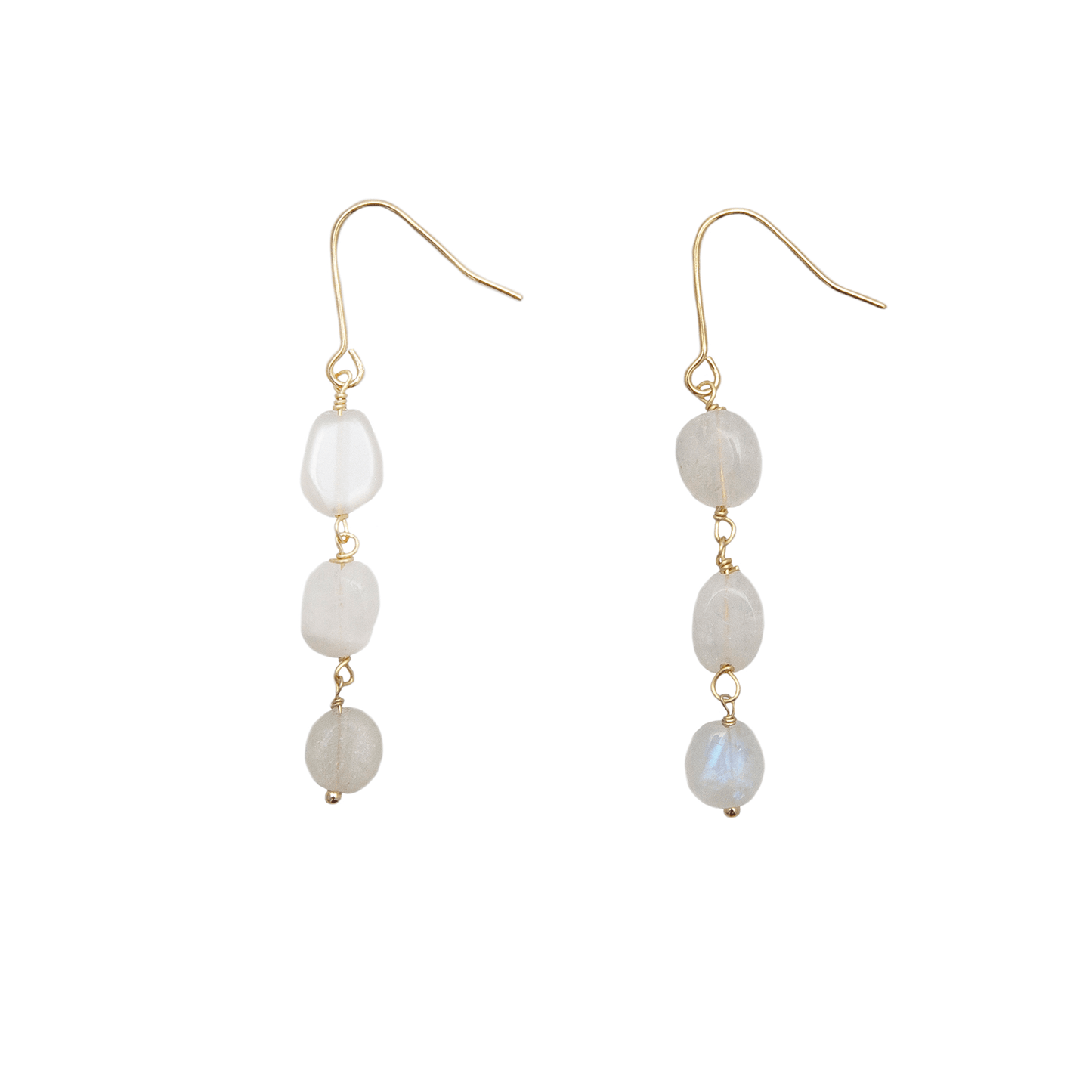 Lotus and Luna - Moonstone Waterfall Earrings