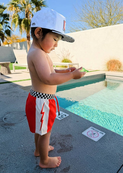Little Trouble - Electric Boardies Red