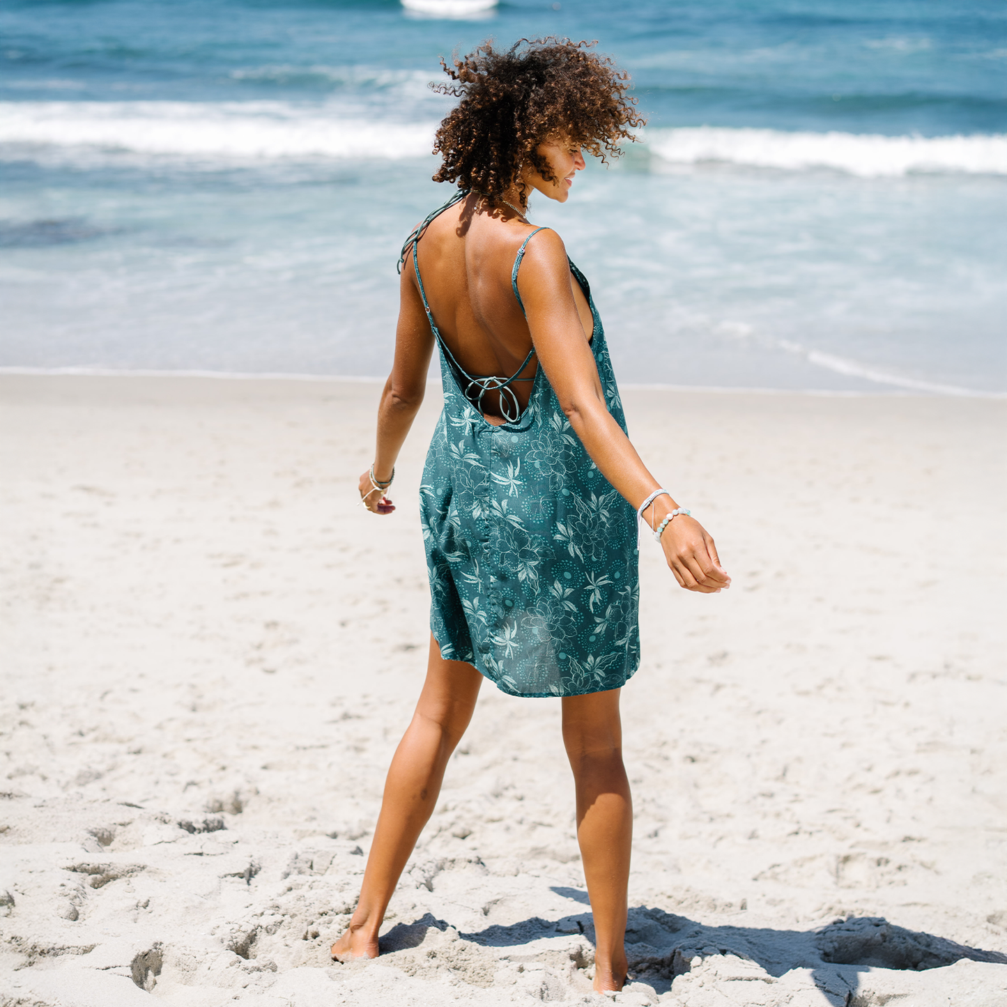 Lotus and Luna - Dahlia Floral Barefoot Beach Dress
