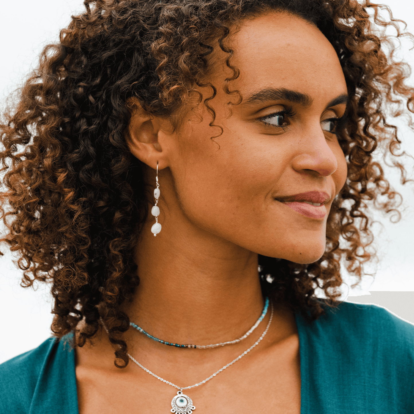 Lotus and Luna - Moonstone Waterfall Earrings