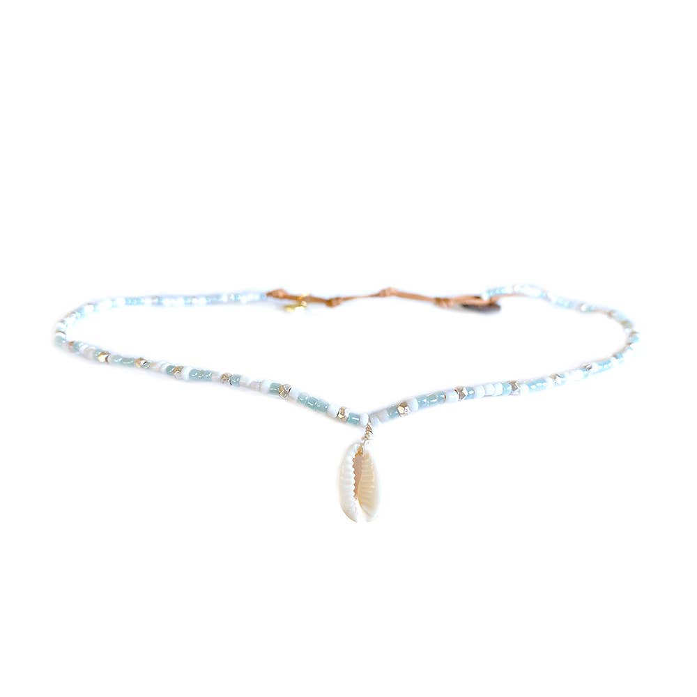 Lotus and Luna - Mademoishelle Seed Bead Shell Necklace