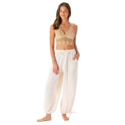 Lotus and Luna - Cream Adventure Cargo Pants