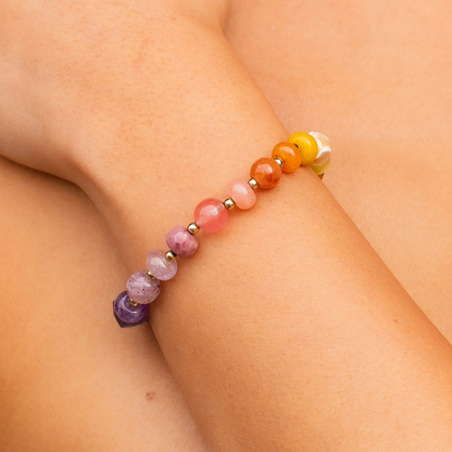 Lotus and Luna - Chase Sunsets Statement Healing Bracelet