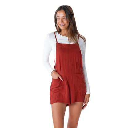 Seaside Spice Romper (Adjustable Straps)