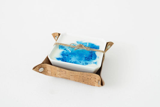 KORK Cork Tray With L'oil by Lexi Organic Candle Florida Sands