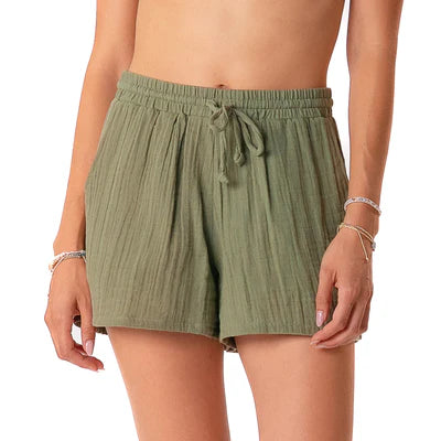 Lotus and Luna - Olive/Seagrass Cabana Shorts