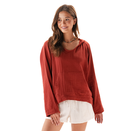 Lotus and Luna - Seaside Spice Baja Pullover Hoodie