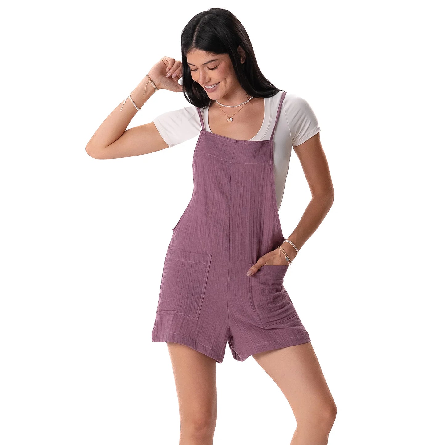 Lotus and Luna - Berry Romper W/ Adj Straps