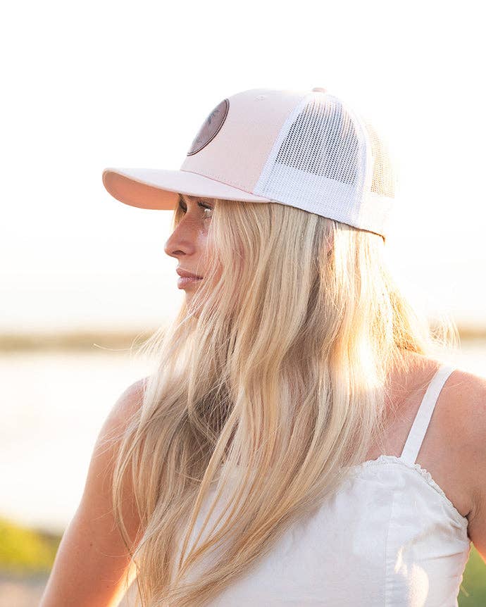 K'Lani Trucker Hat - Pink/White Palm