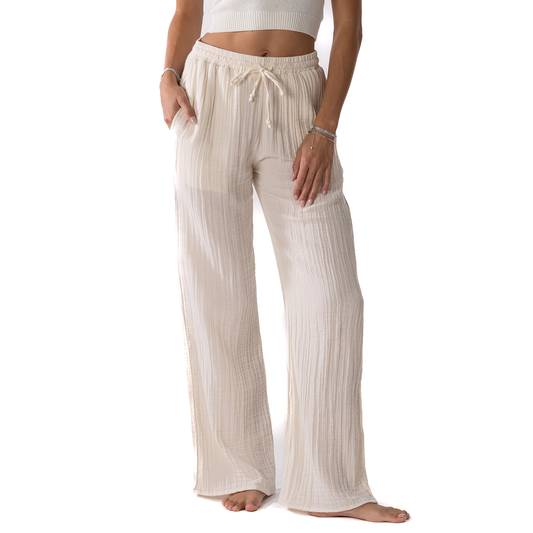 Lotus and Luna - Cream Cabana Pants