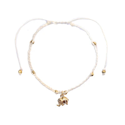 Lotus and Luna - Braided BB Bracelet w/charm