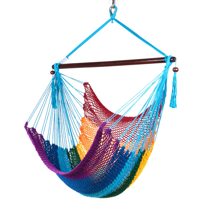 Caribbean Hammock Chair 40 Inch Rainbow